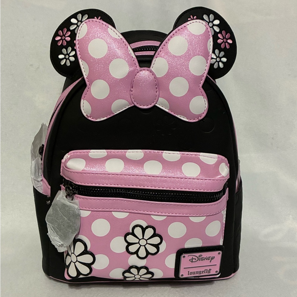 NWT Disney Loungefly Pink Polka Dot Mini Backpack